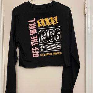 Vans Off The Wall Long Sleeve Graphic cropped Tee
